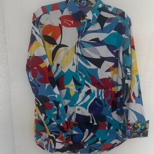 Robert Graham Colorful Geometric Long Sleeve Shirt
